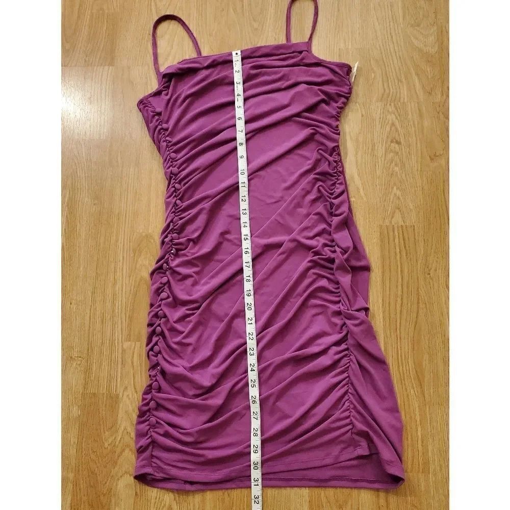 Leith Ruched Side Button Body-Con Dress. - Picture 9 of 12